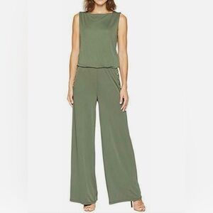 Lauren Ralph Lauren sleeveless green jumpsuit sz m medium